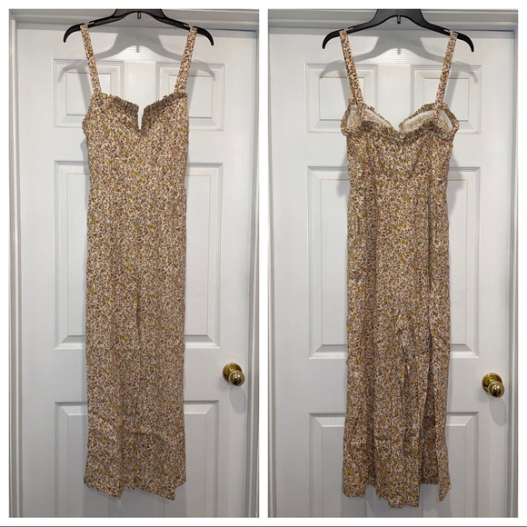 Madewell Pintuck Cami Jumpsuit in Blossoming Vines Size 10